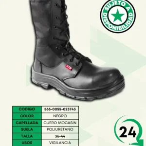 BOTA MILITAR NEGRO