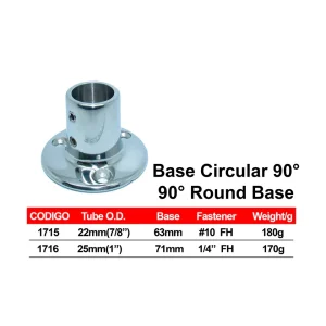 Base de Capota Panama East Circular 90°